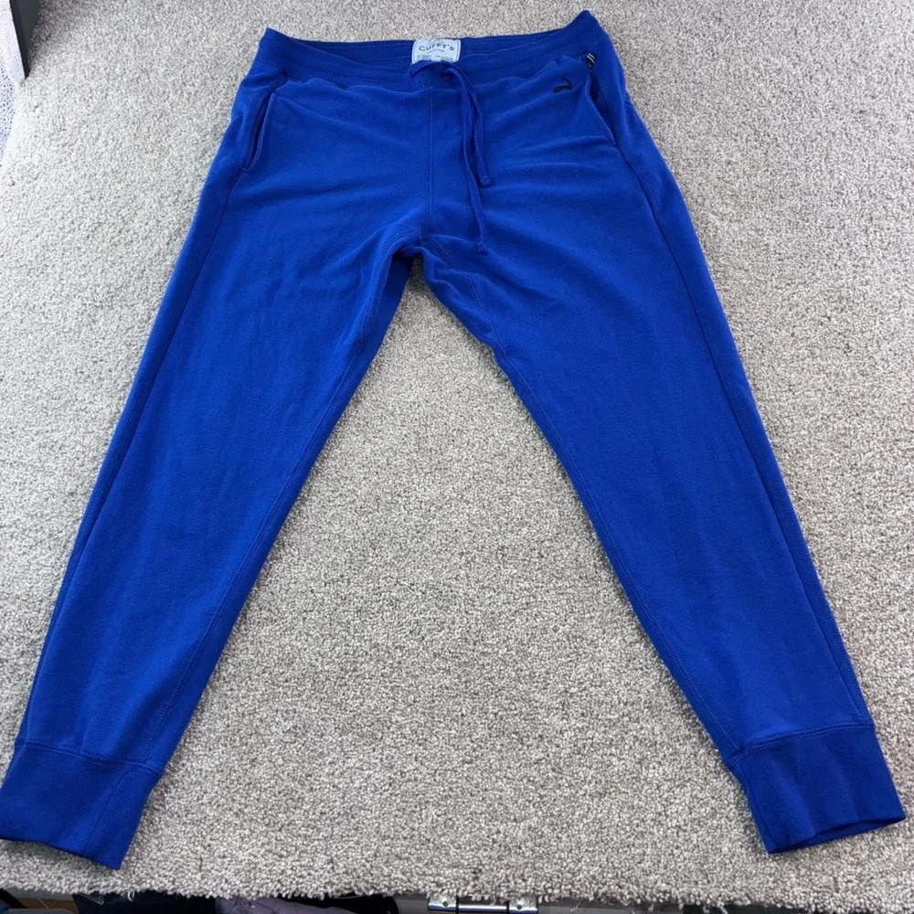 Cuffys Cape Cod Youth‎ Medium Blue Sweatpants Joggers Pants Drawstring Athletic